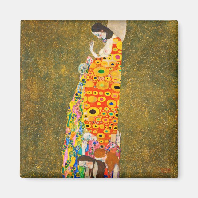 Gustav Klimt The Hope II, Die Hoffnung II Magnet (Vorne)