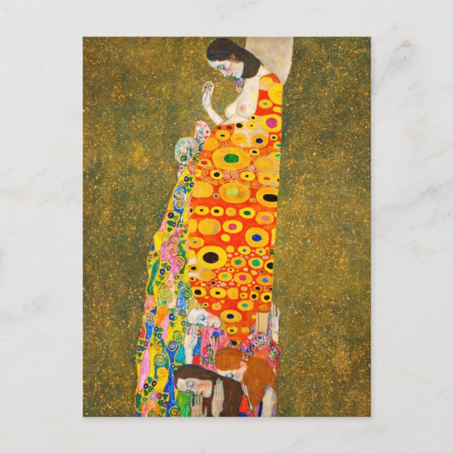 Gustav Klimt The Hope II, Die Hoffnung II Postkarte (Vorderseite)