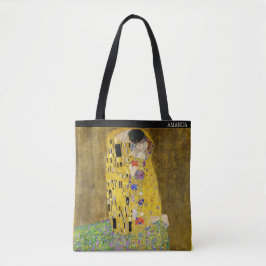 Gustav Klimt – The Kiss – Custom Text Tasche