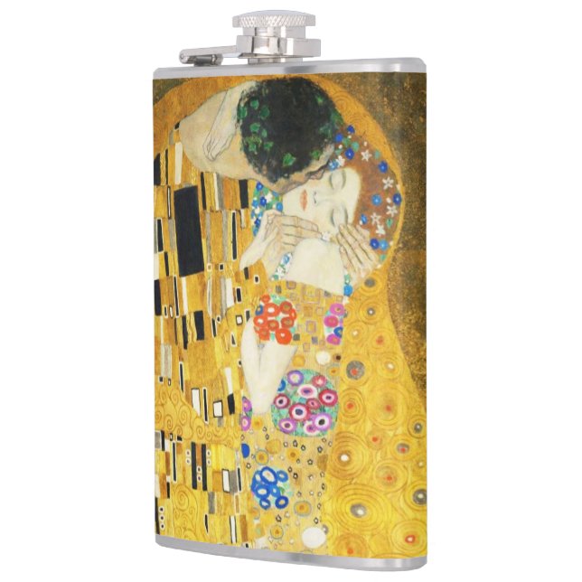 Gustav Klimt The Kiss Flachmann (Links)