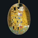 Gustav Klimt The Kiss Keramikornament<br><div class="desc">Gustav Klimt Die Vintage Jugendstil-Malerei Der Kuss wurde zwischen 1907 und 1908, dem Höhepunkt seiner Goldenen Periode, vom österreichischen Symbolik-Maler Gustav Klimt gemalt, als er eine Reihe von Werken in einem ähnlich vergoldeten Stil malte. Das Gemälde gilt weithin als Meisterwerk der frühen Moderne. Es ist ein Symbol des Wiener Jugendstils...</div>