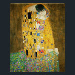 Gustav Klimt The Kiss Poster<br><div class="desc">Gustav Klimt Die Vintage Jugendstil-Malerei Der Kuss wurde zwischen 1907 und 1908, dem Höhepunkt seiner Goldenen Periode, vom österreichischen Symbolik-Maler Gustav Klimt gemalt, als er eine Reihe von Werken in einem ähnlich vergoldeten Stil malte. Das Gemälde gilt weithin als Meisterwerk der frühen Moderne. Es ist ein Symbol des Wiener Jugendstils...</div>