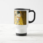 Gustav Klimt The Kiss Reisebecher<br><div class="desc">Gustav Klimt Die Vintage Jugendstil-Malerei Der Kuss wurde zwischen 1907 und 1908, dem Höhepunkt seiner Goldenen Periode, vom österreichischen Symbolik-Maler Gustav Klimt gemalt, als er eine Reihe von Werken in einem ähnlich vergoldeten Stil malte. Das Gemälde gilt weithin als Meisterwerk der frühen Moderne. Es ist ein Symbol des Wiener Jugendstils...</div>