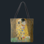 Gustav Klimt The Kiss Tasche<br><div class="desc">Gustav Klimt Die Vintage Jugendstil-Malerei Der Kuss wurde zwischen 1907 und 1908, dem Höhepunkt seiner Goldenen Periode, vom österreichischen Symbolik-Maler Gustav Klimt gemalt, als er eine Reihe von Werken in einem ähnlich vergoldeten Stil malte. Das Gemälde gilt weithin als Meisterwerk der frühen Moderne. Es ist ein Symbol des Wiener Jugendstils...</div>