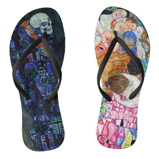 Gustav Klimt - Tod und Leben Flip Flops (Fußbett)