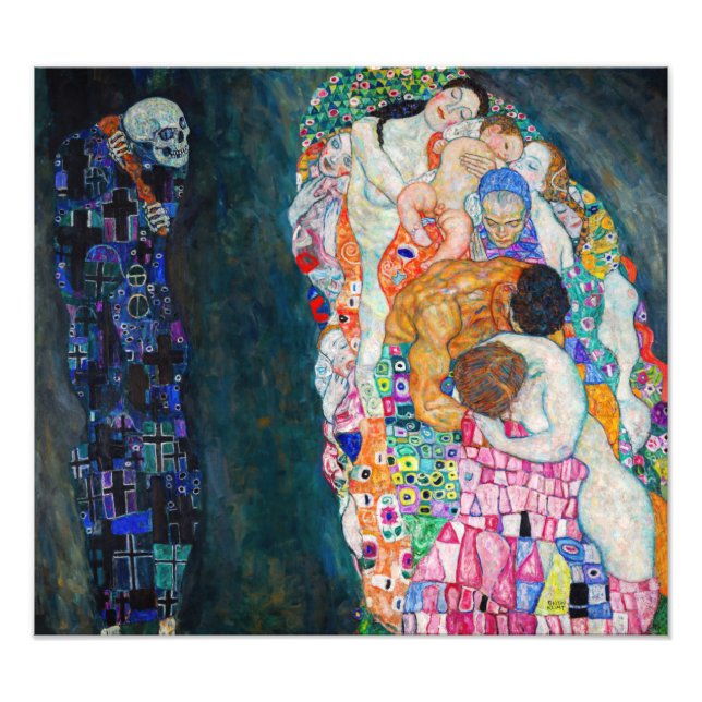 Gustav Klimt - Tod und Leben Fotodruck (Vorne)