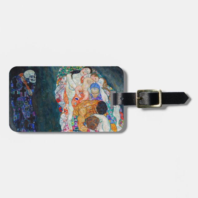 Gustav Klimt - Tod und Leben Gepäckanhänger (Vorderseite horizontal)