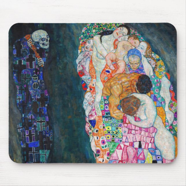 Gustav Klimt - Tod und Leben Mousepad (Vorne)