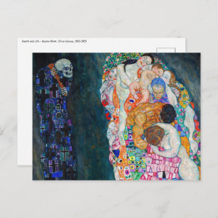 Gustav Klimt - Tod und Leben Postkarte