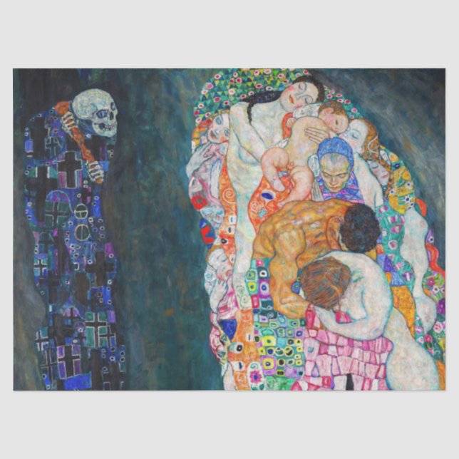 Gustav Klimt - Tod und Leben Seidenpapier (Vorderseite)
