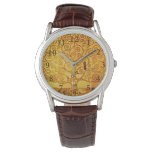 Gustav Klimt Tree of Life: Jugendstil-Symbolist Armbanduhr