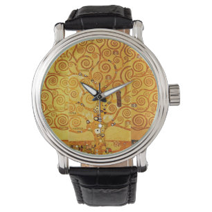 Gustav Klimt Tree of Life: Jugendstil-Symbolist Armbanduhr