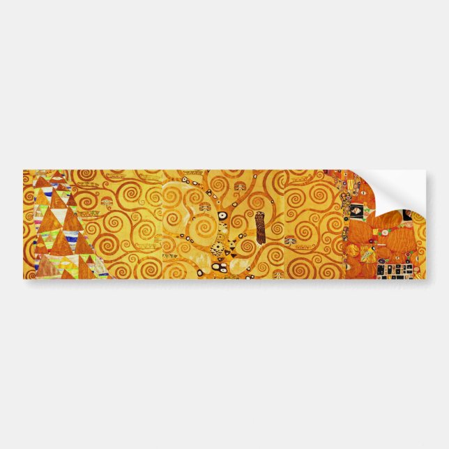 Gustav Klimt Tree of Life: Jugendstil-Symbolist Autoaufkleber (Vorne)