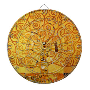 Gustav Klimt Tree of Life: Jugendstil-Symbolist Dartscheibe