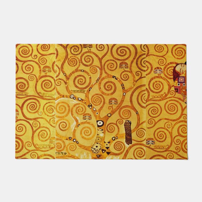 Gustav Klimt Tree of Life: Jugendstil-Symbolist Fußmatte (Vorderseite)