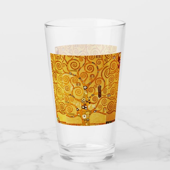 Gustav Klimt Tree of Life: Jugendstil-Symbolist Glas (Vorderseite)