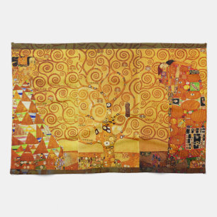 Gustav Klimt Tree of Life: Jugendstil-Symbolist Küchentuch
