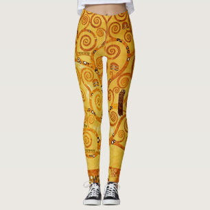 Gustav Klimt Tree of Life: Jugendstil-Symbolist Leggings