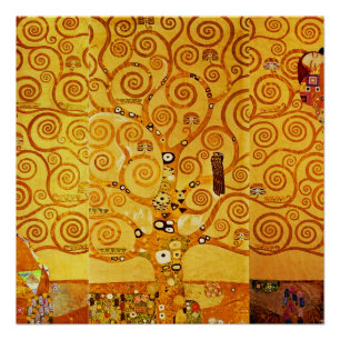 Gustav Klimt Tree of Life: Jugendstil-Symbolist Poster