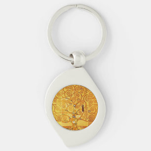 Gustav Klimt Tree of Life: Jugendstil-Symbolist Schlüsselanhänger