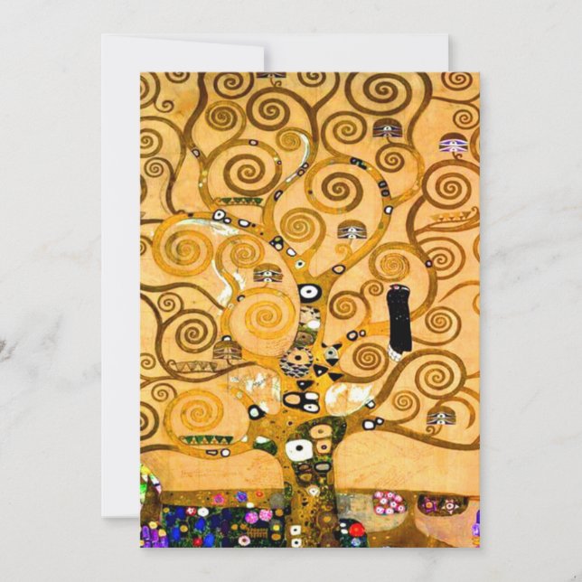 Gustav Klimt Tree of Life Save The Date (Vorderseite)