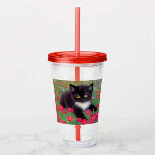 Gustav Klimt Tuxedo Cat Acryltrinkbecher