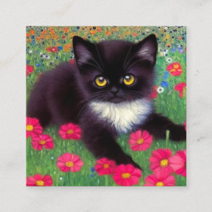 Gustav Klimt Tuxedo Cat Begleitkarte