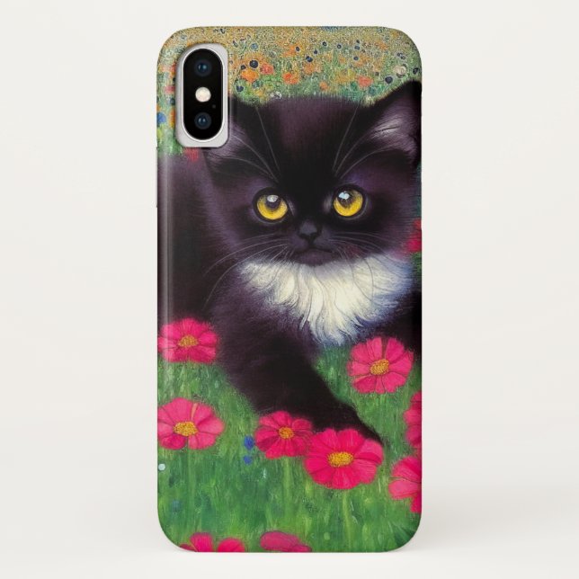 Gustav Klimt Tuxedo Cat Case-Mate iPhone Hülle (Rückseite)