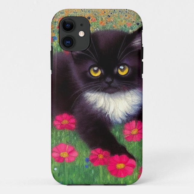 Gustav Klimt Tuxedo Cat Case-Mate iPhone Hülle (Rückseite)