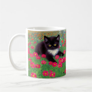Gustav Klimt Tuxedo Cat Kaffeetasse
