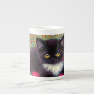 Gustav Klimt Tuxedo Cat Prozellantasse