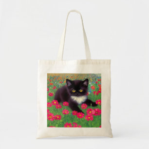 Gustav Klimt Tuxedo Cat Tragetasche