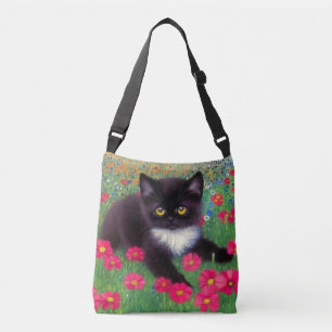 Gustav Klimt Tuxedo Cat Tragetaschen Mit Langen Trägern