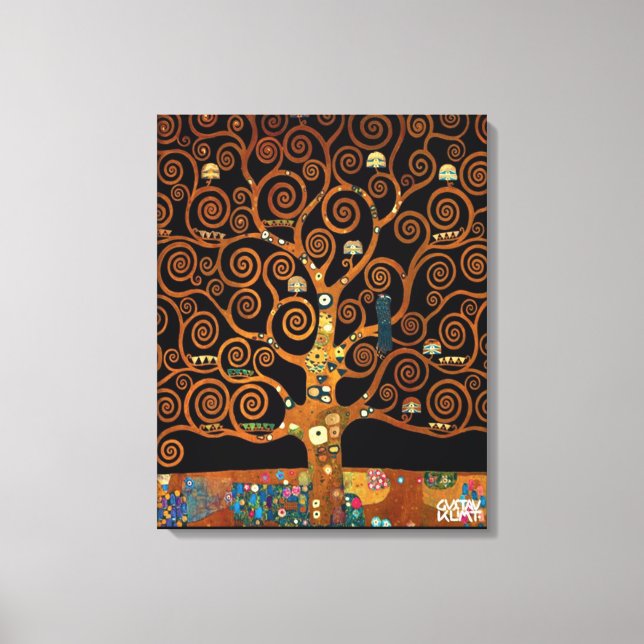 Gustav Klimt - Unter dem Baum des Lebens Leinwanddruck (Vorderseite)