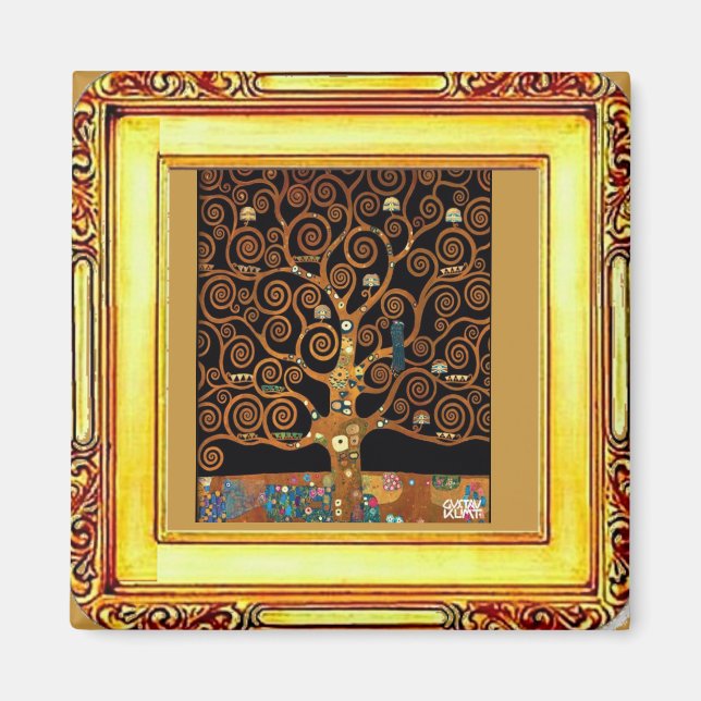 Gustav Klimt - Unter dem Baum des Lebens Magnet (Vorne)