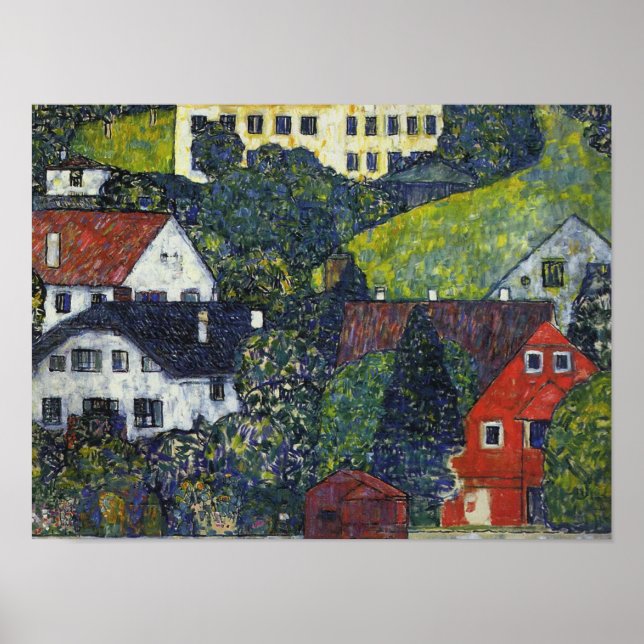 Gustav Klimt - Unterach am Attersee. Poster (Vorne)