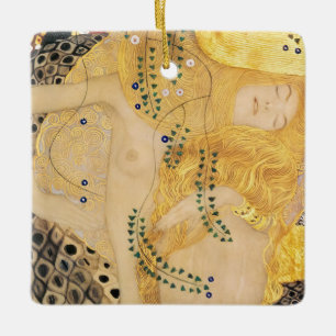 Gustav Klimt - Wasserläufe I Keramikornament