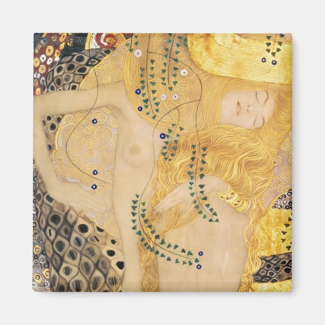 Gustav Klimt - Wasserläufe I Magnet (Vorne)