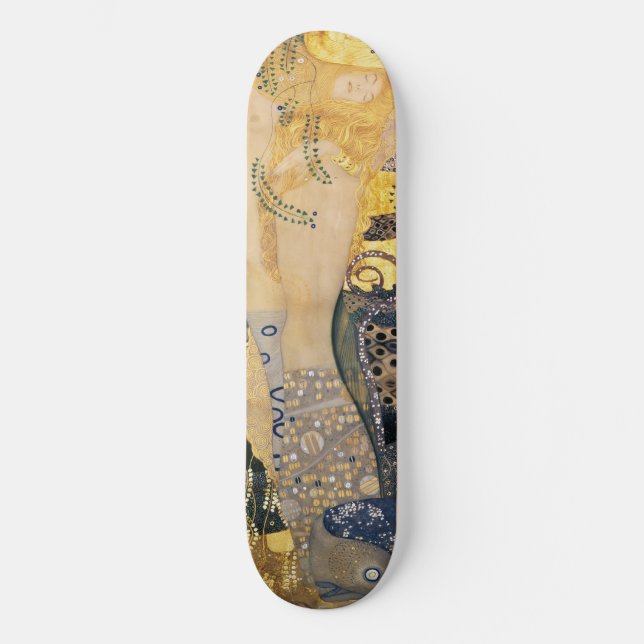 Gustav Klimt - Wasserläufe I Skateboard (Vorderseite)