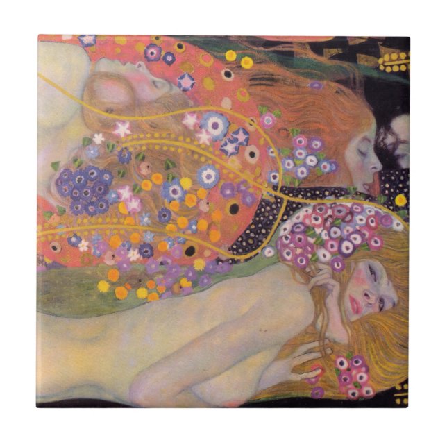 Gustav Klimt - Wasserläufe II Fliese (Vorderseite)
