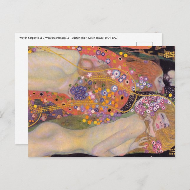 Gustav Klimt - Wasserläufe II Postkarte (Vorne/Hinten)