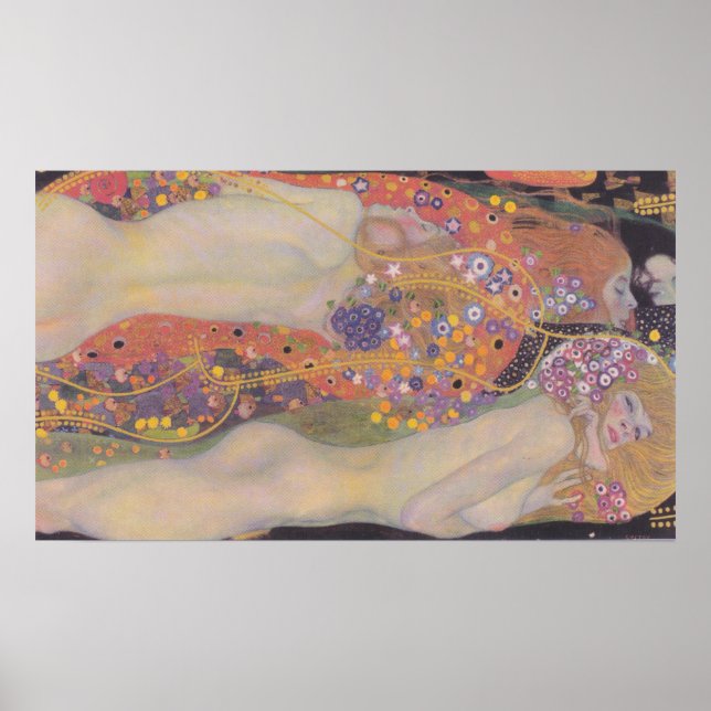 Gustav Klimt - Water Snakes II Poster (Vorne)