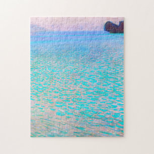 Gustav Klimts Attersee berühmtes Gemälde.