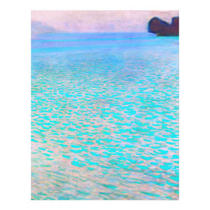 Gustav Klimts Attersee berühmtes Gemälde. Fotodruck