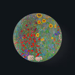 Gustav Klimts Bauerngarten mit Sonnenblumen Button<br><div class="desc">Gustav Klimts Bauerngarten mit Sonnenblumenknopf.</div>