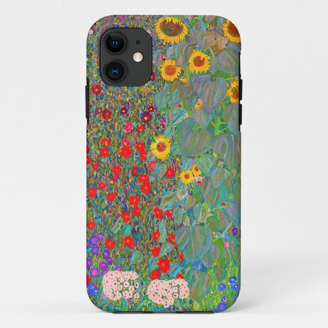 Gustav Klimts Bauerngarten mit Sonnenblumen Case-Mate iPhone Hülle (Rückseite)