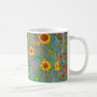 Gustav Klimts Bauerngarten mit Sonnenblumen Kaffeetasse