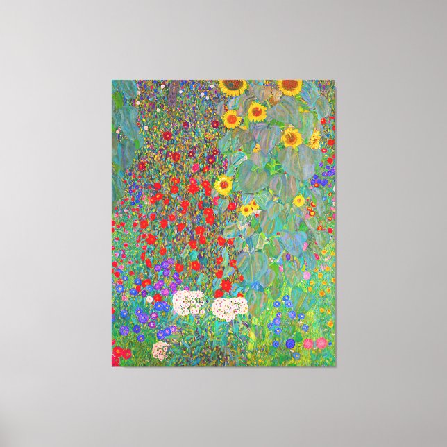 Gustav Klimts Bauerngarten mit Sonnenblumen Leinwanddruck (Vorderseite)