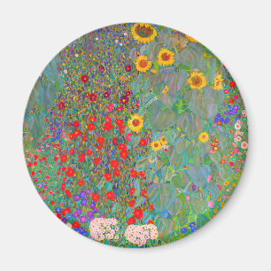 Gustav Klimts Bauerngarten mit Sonnenblumen Magnet