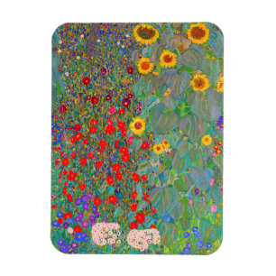 Gustav Klimts Bauerngarten mit Sonnenblumen Magnet